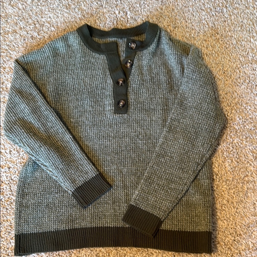 Pink Lily Green Crewneck Sweater